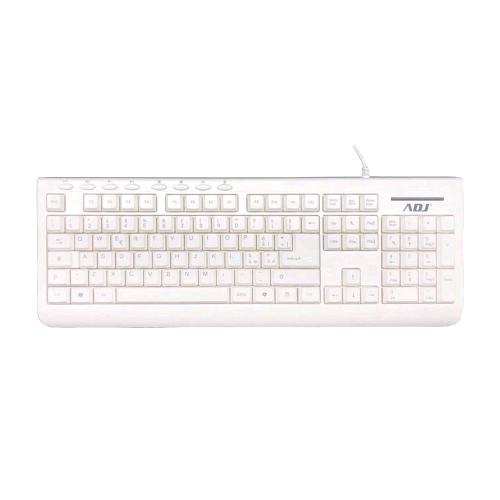 ADJ 500-00036 TASTIERA USB MULTIMEDIA PURE 8 TASTI MULTIMEDIALI TOCCO MORBIDO 113 TASTI DIGITAZIONE SILENZIOSA LAYOUTITALIA BIANCO