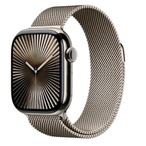 APPLE WATCH SERIES 10 GPS + CELLULAR 4G 42mm CASSA IN TITANIO NATURALE CINTURINO LOOP MILANESE TITANIO NATURALE