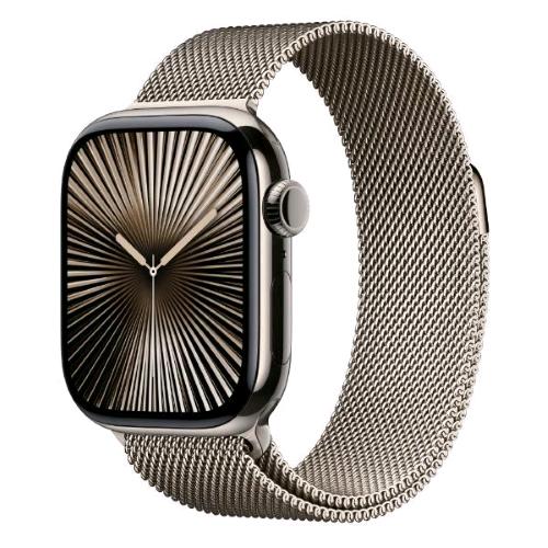 APPLE WATCH SERIES 10 GPS + CELLULAR 4G 46mm CASSA IN TITANIO NATURALE CINTURINO LOOP MILANESE TITANIO NATURALE - M/L