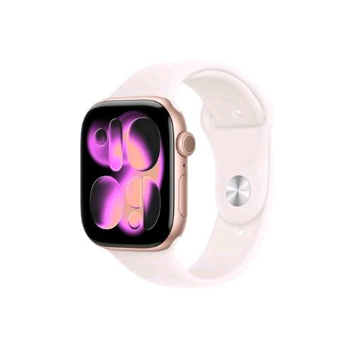 APPLE WATCH SERIES 11 GPS + CELLULAR 5G 46mm CASSA ALLUMINIO ORO ROSA CON BAND ROSA FARD - S/M