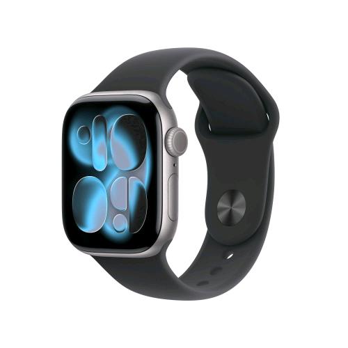 APPLE WATCH SERIES 11 GPS 42mm CASSA ALLUMINIO GRIGIO SIDERALE CON SPORT BAND NERO - M/L