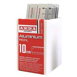 ARDA BARATTOLO 15 RIGHELLI LINEA ALLUMINIO CON TIRACHINA 10 CM