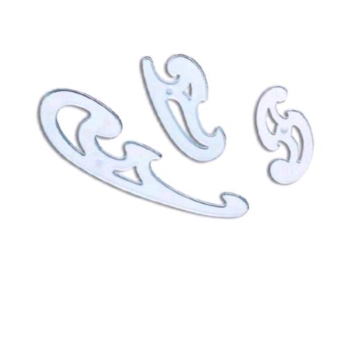 ARDA KIT CURVILINEE IN PLASTICA AZZURRO TRASPARENTE CONF 3 Pz.
