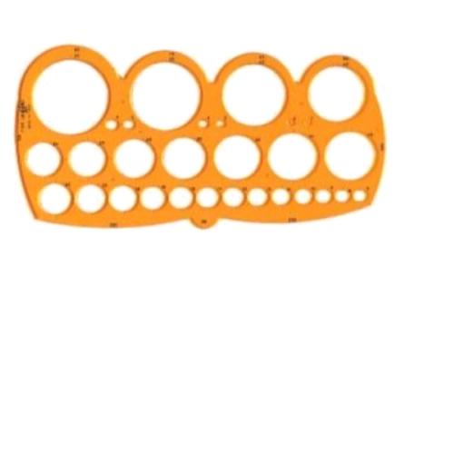 ARDA MASCHERA PER CERCHI 1-55/80 mm IN PLASTICA 278X141 mm ARANCIO