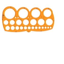 ARDA MASCHERA PER CERCHI 1-55/80 mm IN PLASTICA 278X141 mm ARANCIO