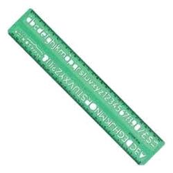 ARDA NORMOGRAFO IN POLIESTERE ALTEZZA CARATTERI 8 mm VERDE