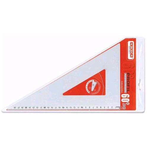 ARDA SQUADRA IN ALLUMINIO MILLIMETRATA 60° 30 CM