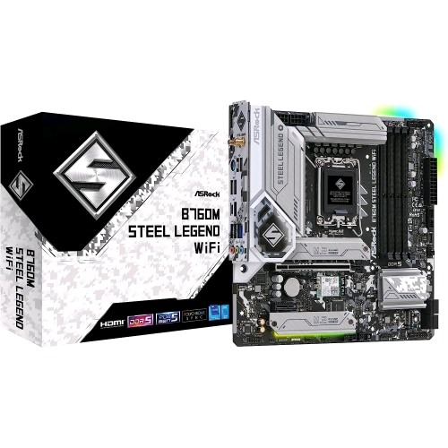 ASRock B760M Steel Legend WiFi – scheda madre LGA1700, DDR5, Micro-ATX