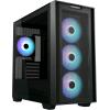 ASUS A21 PLUS TG ARGB BLACK, CASE MICRO-ATX, SUPPORTA SCHEDE MADRI CON CONNETTORI NASCOSTI, RADIATORI DA 360 MM E SCHEDE GRAFICHE DA 380 MM, 4 VENTOLE ARGB PREINSTALLATE, NERO
