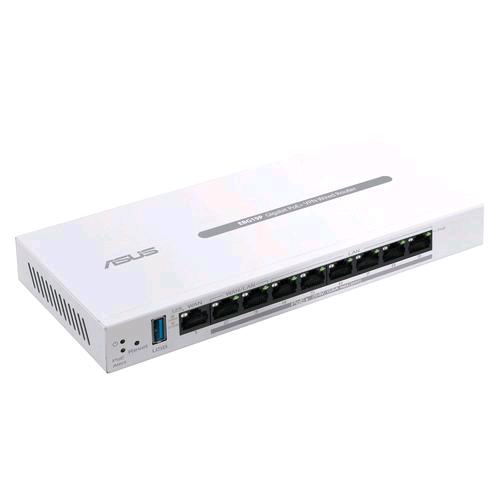ASUS ExpertWiFi EBG19P — router cablato Gigabit con 8 porte PoE+ e porta WAN, bianco