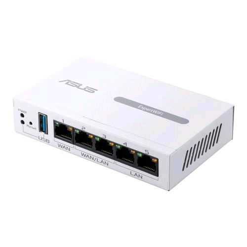 ASUS ExpertWiFi EBG15 — router cablato Gigabit con 5 porte Ethernet, bianco