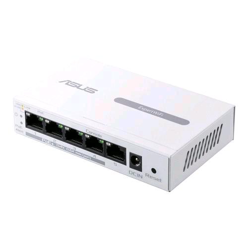 ASUS EBP15 SWITCH DI RETE GESTITO 5 PORTE LAN RJ-45 10/100/1000 Mbps SUPPORTO POE WHITE
