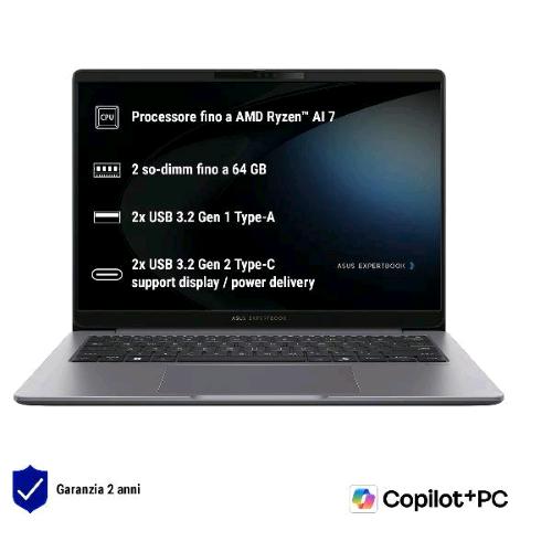 ASUS ExpertBook PM3606CKA-MB0185X · 16″ WUXGA · AMD Ryzen AI 5 330 · RAM 16 GB · SSD 512 GB · Windows 11 Pro