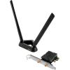 ASUS PCE-BE92BT ADATTATORE PCI-E WIFI 7, 2 ANTENNE ESTERNE E BASE MAGNETIZZATA, COMPATIBILE CON 6GHZ, 320MHZ, BLUETOOTH 5.4, WPA3, COMPATIBILE SOLO CON SCHEDE MADRI INTEL