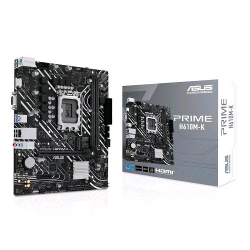 ASUS PRIME H610M-K H610 LGA 1700 mATX DDR5 PICe 4.0 SLOT M2 GIGABIT LAN