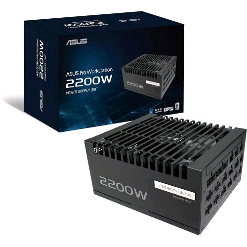 ASUS PRO WS 2200W PLATINUM ALIMENTATORE 2.200 W MODULARE 80 PLUS PLATINUM PFC ATTIVO PCIe 5.1 ATX 3.1 NERO