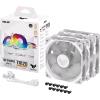 ASUS TUF GAMING TR120 ARGB FAN REVERSE 3 IN 1 VENTOLE 120mm PWM 2.000rpm 16 LED RGB INDIRIZZABILI SINGOLARMENTE PACK 3 Pz. BIANCO