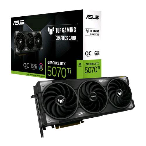 ASUS TUF GAMING TUF-RTX5070TI-O16G-GAMING NVIDIA GeForce RTX 5070 Ti 16 GB GDDR7 TRIPLE FAN PCI Express 5.0 - 2 x HDMI 3 cx DISPLAYPORT