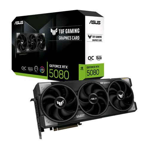 ASUS TUF GAMING TUF-RTX5080-O16G-GAMING NVIDIA GEFORCE RTX 5080 16 GB GDDR7 TRIPLE FAN PCI Express 5.0 - 2 x HDMI 3 x DISPLAYPORT