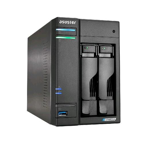 ASUSTOR LOCKERSTOR 2 GEN 2 NAS CHASSIS DESKTOP CELERON N5105 2GHz RAM 4GB-2 BAY HDD/SSD 2.5"/3.5"/M.2 COLORE NERO