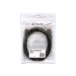 ATLANTIS CAVO PROLUNGA USB-2.0 TIPO A MASCHIO/FEMMINA 5 MT NERO