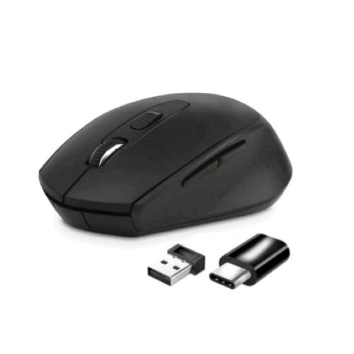 ATLANTIS OFFICE 7030G MOUSE WIRELESS OTTICO 1.600 PDI 6 TASTI BLACK