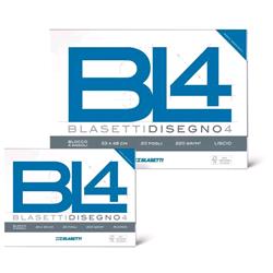 BLASETTI ALBUM DISEGNO BL4 4 ANGOLI CM 24X33 LISCIO RIQUADRATO 20 FOGLI COLORE BIANCO