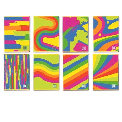 BLASETTI FANTAFLUO QUADERNO PUNTO METALLICO 80GR 210X297 mm A4 20 FOGLI A QUADRETTI 0Q FANTASIE ASSORTITE CONF 10 Pz.