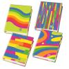 BLASETTI FANTAFLUO RACCOGLITORE IN CARTONCINO 4 ANELLI DA 30 mm 320X260 mm FANTASIE ASSORTITE CONF 6 Pz.