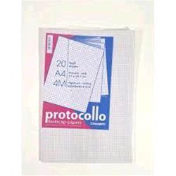 BLASETTI FOGLI PROTOCOLLO A4 RIGATURA 4M 60GR A QUADRETTI CONF 20 FOGLI