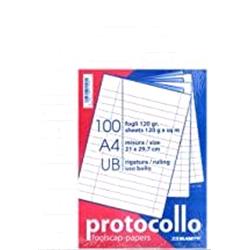 BLASETTI FOGLI PROTOCOLLO A4 RIGATURA UB 120GR CONF 100 FOGLI