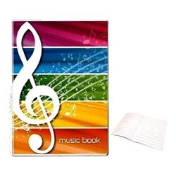 BLASETTI MAXI MUSICA ALBUM A4 PENTOGRAMMATO 100 GR 16 FOGLI COLORI ASSORTITI CONF 10 Pz.