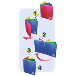 BLASETTI ONE COLOR 4X4 QUADERNO A4 80 GR DORSO A SPIRALE QUADRETTI 5M 120 FOGLI CONF 3 Pz.