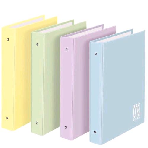 BLASETTI ONE COLOR PASTEL RACCOGLITORE 4 ANELLI DA 30 mm IN CARTONCINO 320X260X30 mm COLORI ASSORTITI CONF 6 Pz.