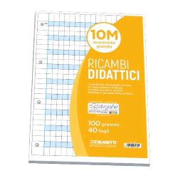 BLASETTI RICAMBI DIDATTICI A4 100 GR QUADRETTI 10M 40 FOGLI BIANCO