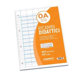 BLASETTI RICAMBI DIDATTICI A4 100 GR RIGHE 0A 40 FOGLI BIANCO
