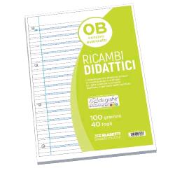 BLASETTI RICAMBI DIDATTICI A4 100 GR RIGHE 0B 40 FOGLI BIANCO