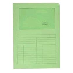BLASETTI SINTEX CARTELLINA A L CON FINESTRA IN CARTA 297X210MM A4 COL. VERDE CONF 50 Pz.
