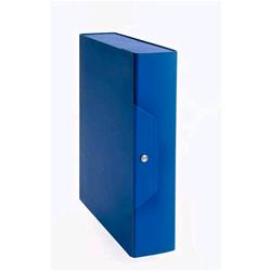 BREFIOCART CARTELLE PORTA PROGETTO IN PRESSPAN CON BOTTONI 250X350 mm DORSO 4 CM COL. BLU CONF 5 Pz.