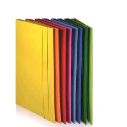 BREFIOCART LUCIDE CARTELLE CON ELASTICO 3 LEMBI IN CARTONCINO 350X250 mm DORSO 1/4CM AZZURRO CONF 10 Pz.