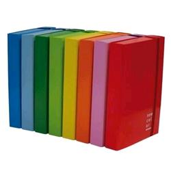 BREFIOCART NEW COLOR CARTELLA 3 LEMBI CON ELASTICO PIATTO 250X350 mm DORSO 7 CM COL. ROSSO