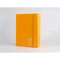BREFIOCART NEW COLOR CARTELLE C/ELASTICO PIATTO IN CARTONCINO PLASTIFICATO 250X350MM A4 DORSO 10CM COL. ARANCIO