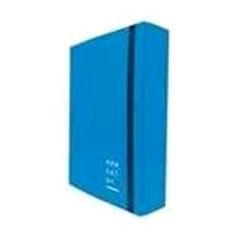 BREFIOCART NEW COLOR CARTELLE C/ELASTICO PIATTO IN CARTONCINO PLASTIFICATO 250X350MM A4 DORSO 10CM COL. BLU