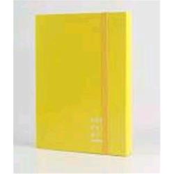 BREFIOCART NEW COLOR CARTELLE C/ELASTICO PIATTO IN CARTONCINO PLASTIFICATO 250X350MM A4 DORSO 5CM COL. GIALLO
