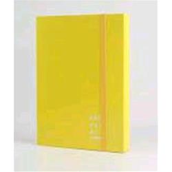 BREFIOCART NEW COLOR CARTELLE C/ELASTICO PIATTO IN CARTONCINO PLASTIFICATO 250X350MM A4 DORSO 7CM COL. GIALLO