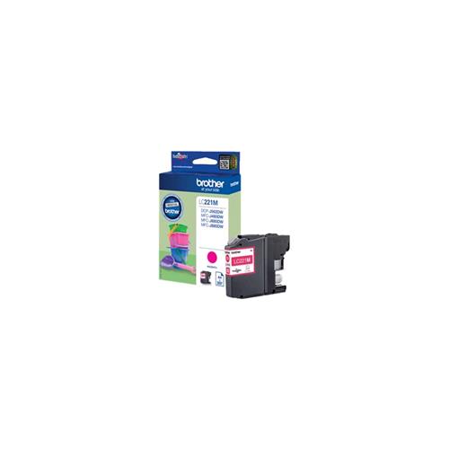BROTHER LC-221M CARTUCCIA MAGENTA PER DCP-J562DW/MFC-J480DW-J680DW-J880DW 260 PAG