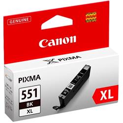 CANON CLI-551XL BK CARTUCCIA NERO PER PIXMA IP7250-MG5450-MG6350 (6443B001)
