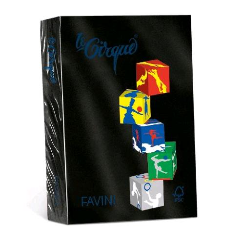 CARTOTECNICA FAVINI LE CIRQUE FORTI RISMA DA 250 FOGLI 160 GR 21 X 29.7 CM A4 NERO