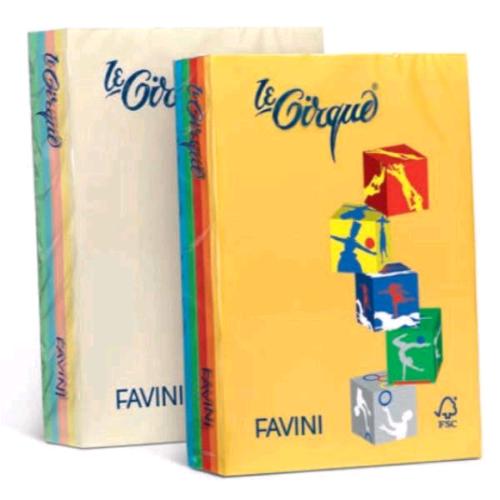 CARTOTECNICA FAVINI LE CIRQUE MIX TENUI FORTI RISMA DA 500 FOGLI 80 GR 21 X 29.7 CM A4 COLORI ASSORTITI