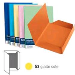 CARTOTECNICA FAVINI LUCE EACQUA CARTELLINE 3 LEMBI IN CARTONCINO 245X345MM COL.GIALLO SOLE CONF 25 Pz.